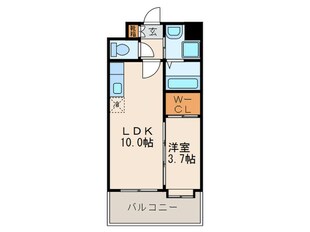 ルッシェ竹下駅前の物件間取画像